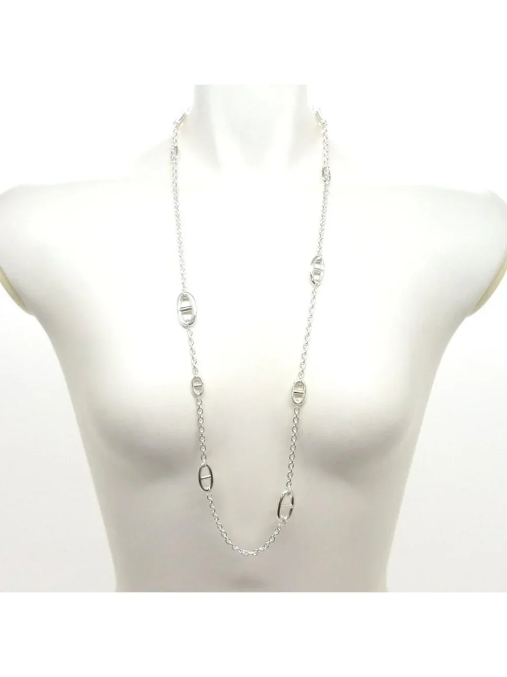 Hermes Necklace Farandole 80 Chaine D'ancre Silver